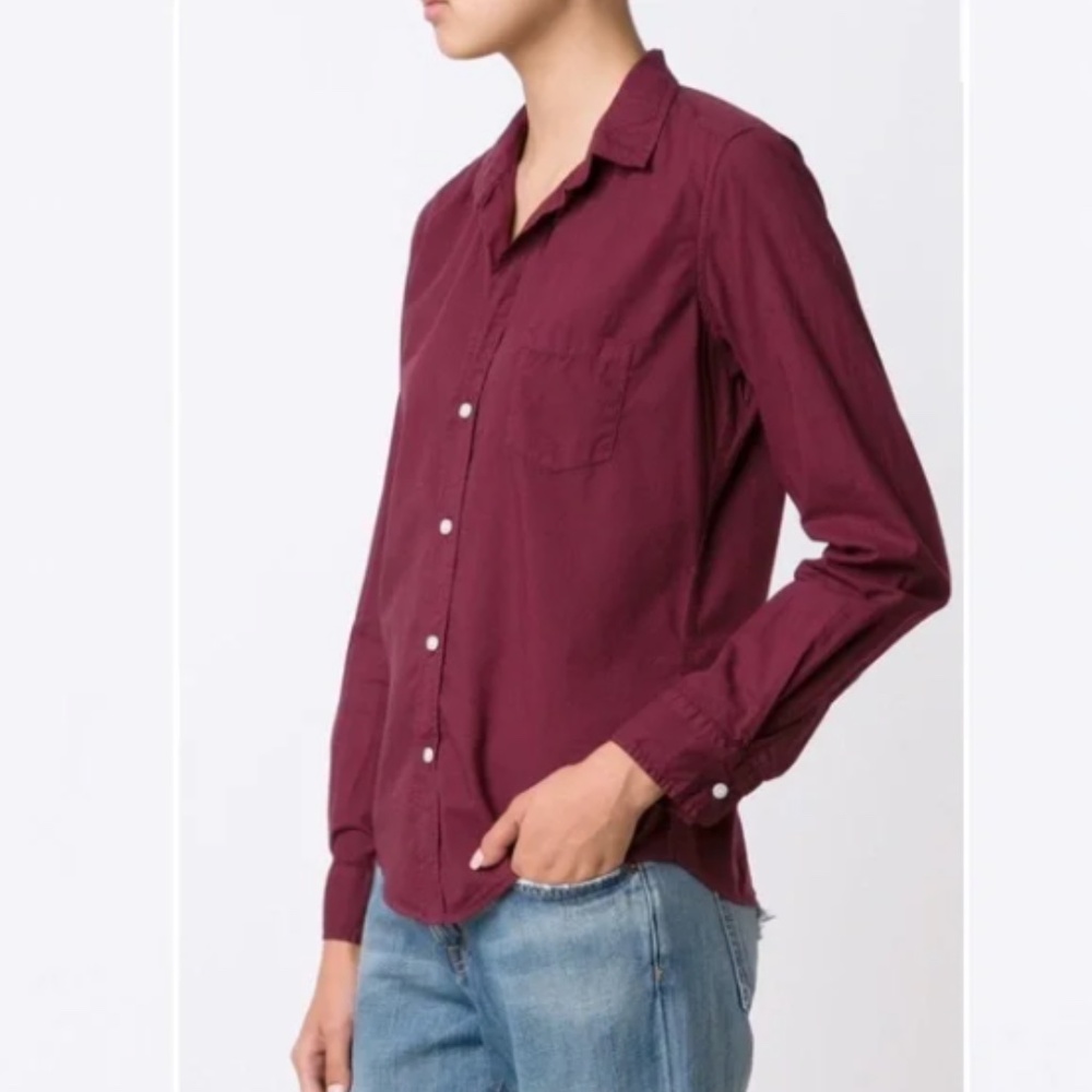 Frank & Eileen Barry Burgundy Button Down Shirt XS